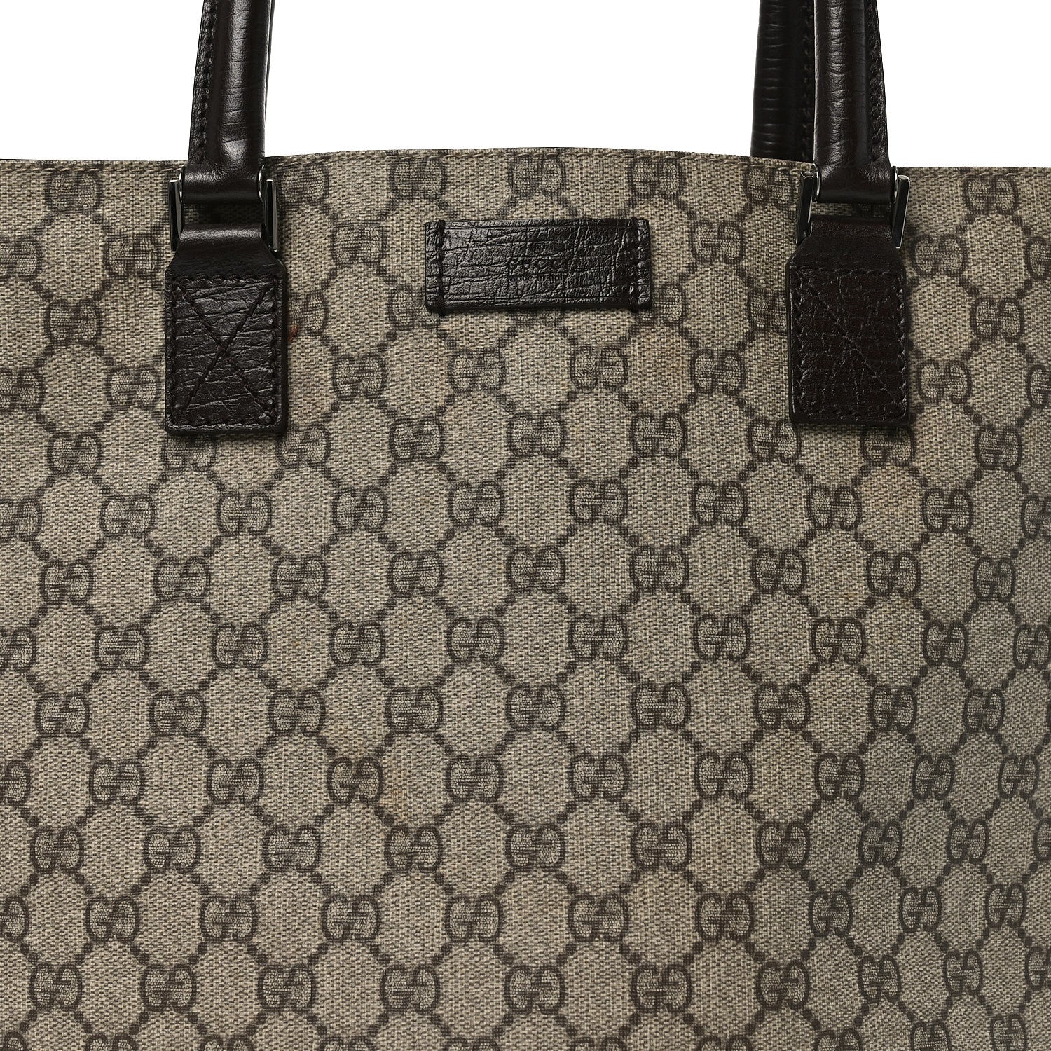 GG Plus Monogram Small Vertical Tote Dark Brown