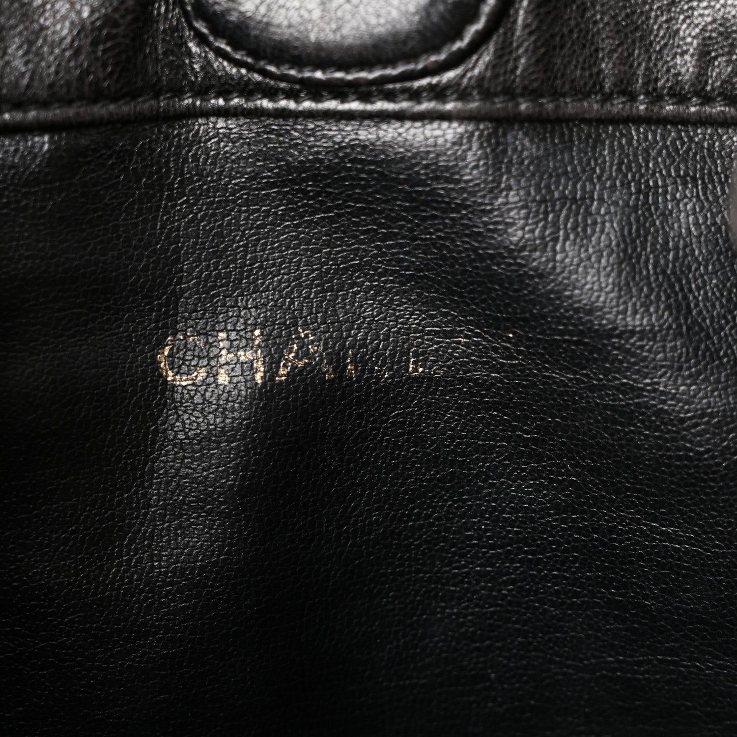 Lambskin CC Drawstring Backpack Black