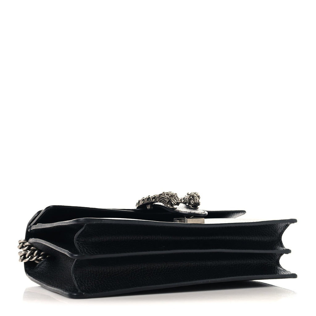Pebbled Calfskin Small Dionysus Shoulder Bag Black