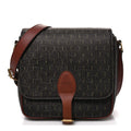 Canvas Smooth Calfskin Le Monogramme Medium Buckle Satchel Chestnut