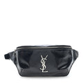 Lizard Embossed Calfskin Belt Bag Black