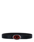 Ferragamo Mens Pebbled Buckle Belt