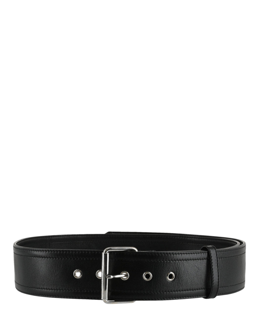 Alexander McQueen Mens Wide Leather Belt
