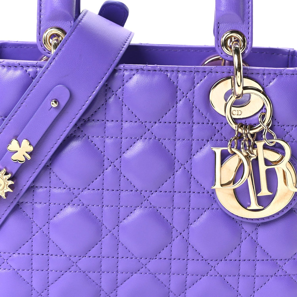 Lambskin Cannage Small My ABCDior Lady Dior Purple