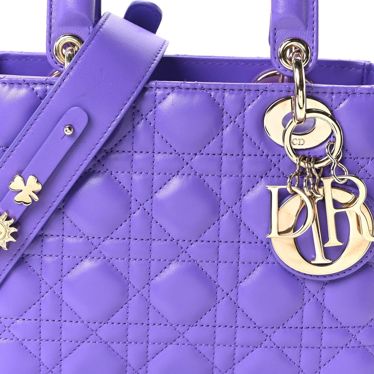 Lambskin Cannage Small My ABCDior Lady Dior Purple