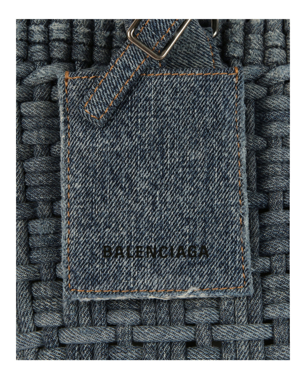 Balenciaga Womens Bistro Xs Basket Top Handle Bag In Denim