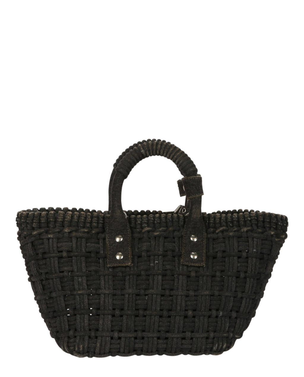 Balenciaga Womens Bistro Xs Basket Top Handle Bag In Denim
