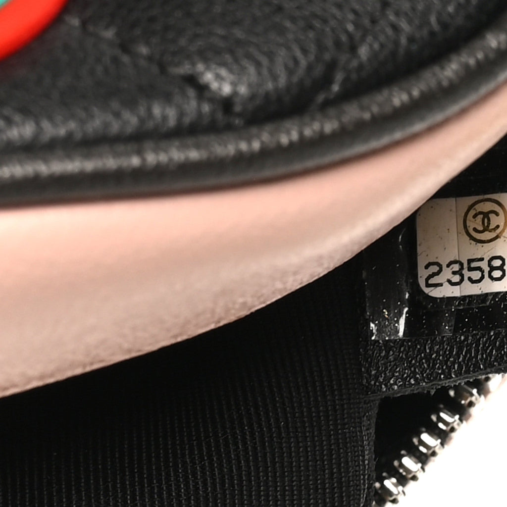 Calfskin Quilted Cuba Camera Bag Black Multicolor