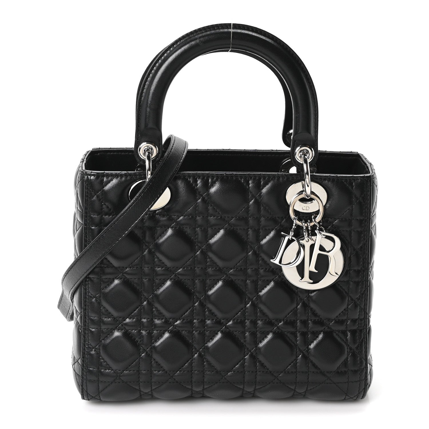 Lambskin Cannage Medium Lady Dior Black
