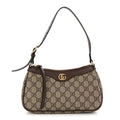 GG Supreme Monogram Textured Dollar Calfskin Small Ophidia Hobo Beige Ebony New Acero