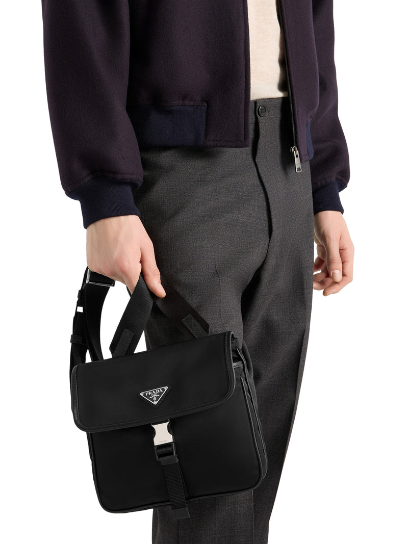 Prada Men Re-Nylon And Saffiano Shoulder Bag