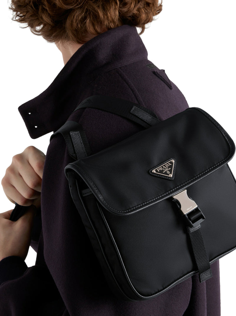 Prada Men Re-Nylon And Saffiano Shoulder Bag