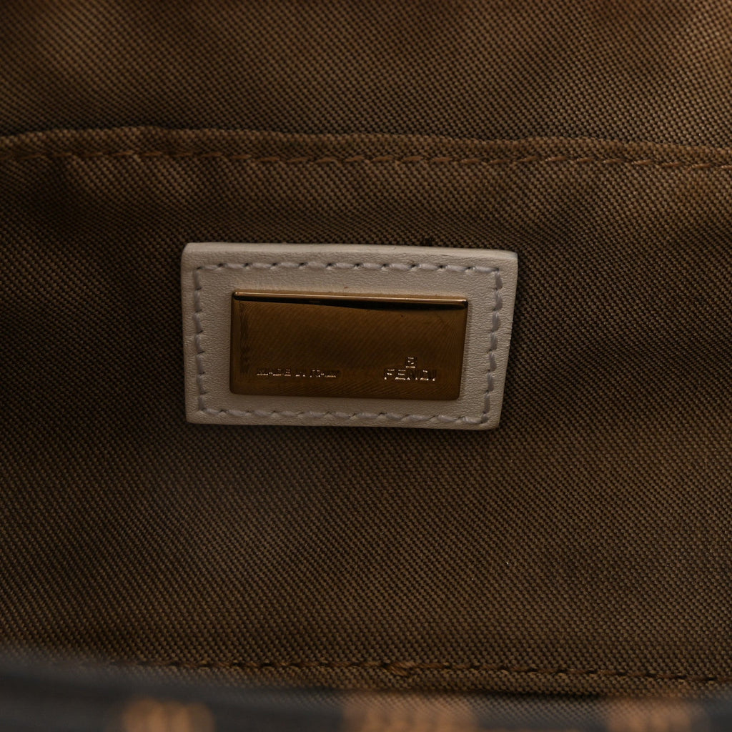 Zucca Cuoio Lucido Small Chef Shoulder Bag Tobacco White