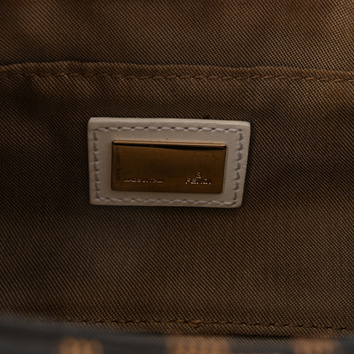 Zucca Cuoio Lucido Small Chef Shoulder Bag Tobacco White