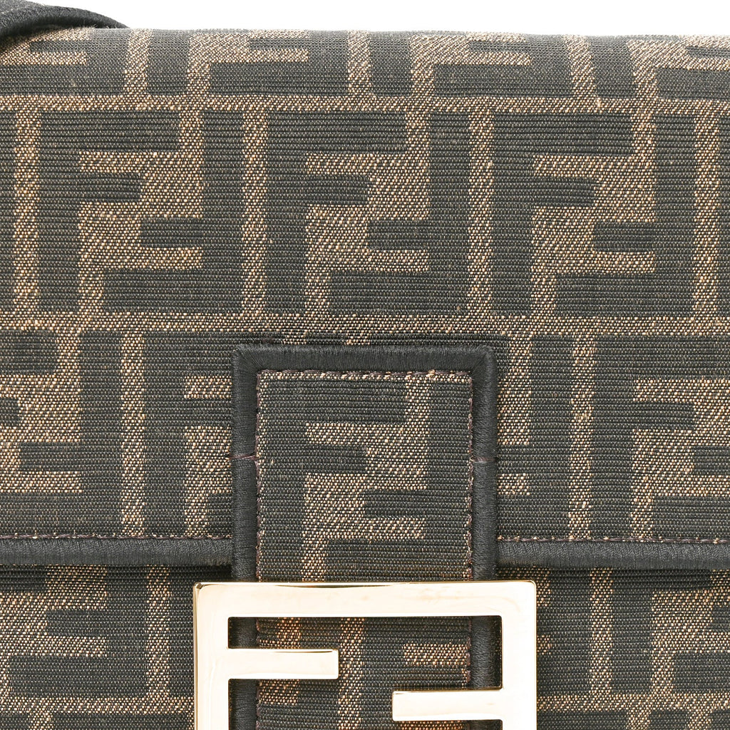 Fabric Jacquard FF 1974 Medium Baguette Tobacco Moro Black