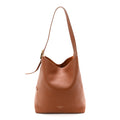 Grained Calfskin Low Key Hobo MM Cognac