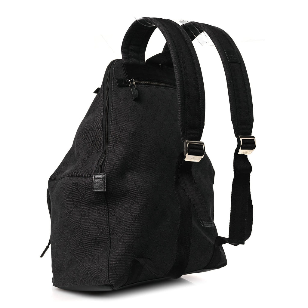 Denim Monogram Medium Backpack Black