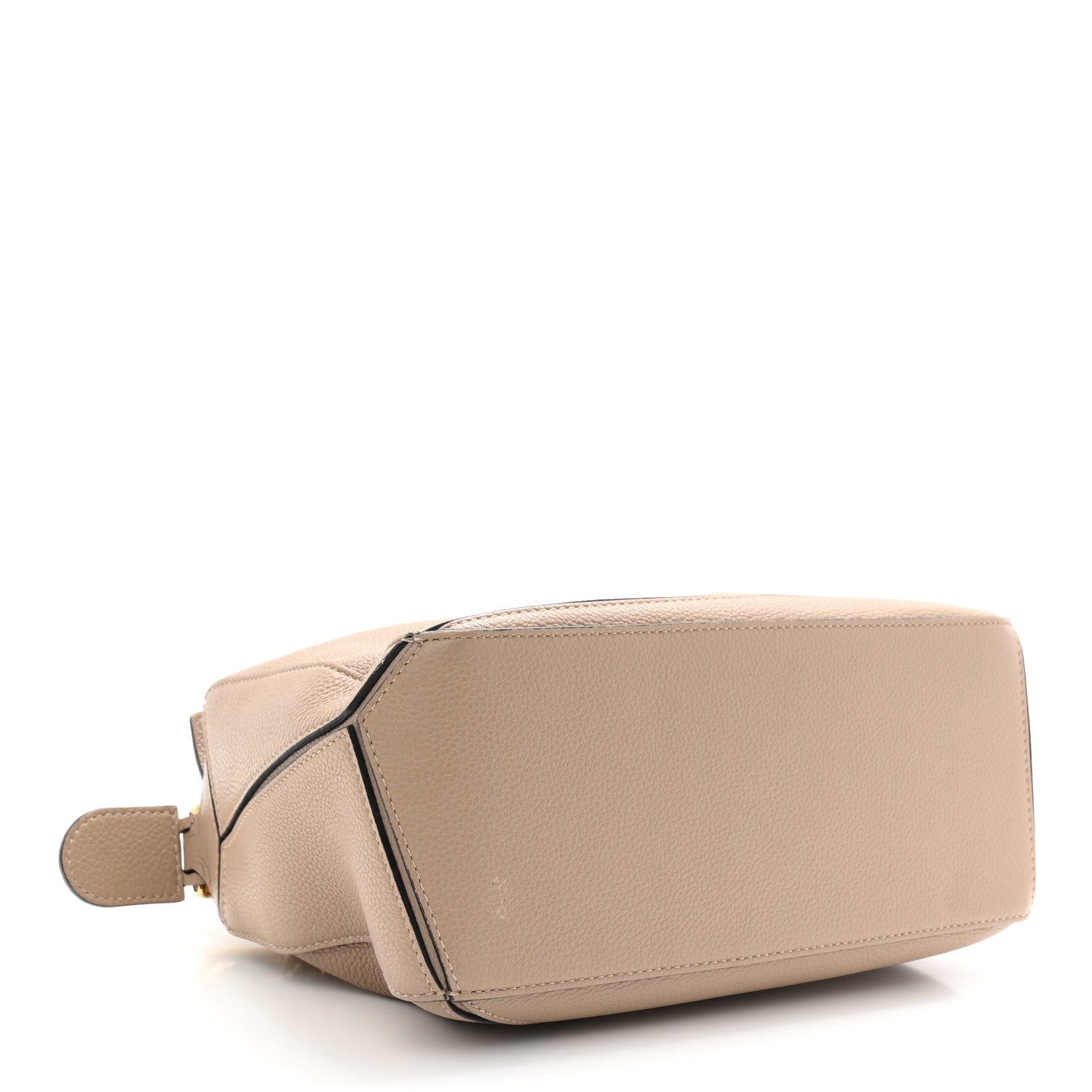 Grained Calfskin Small Puzzle Bag Sand