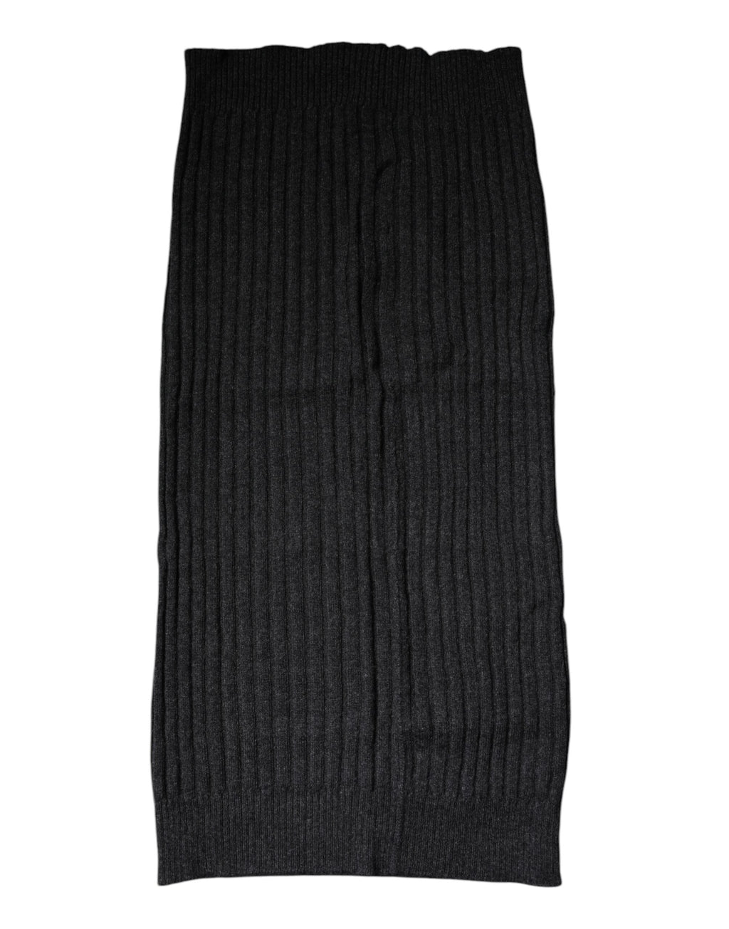 Dolce & Gabbana Black Cashmere Knitted Neck Warmer Foulard Men's Scarf