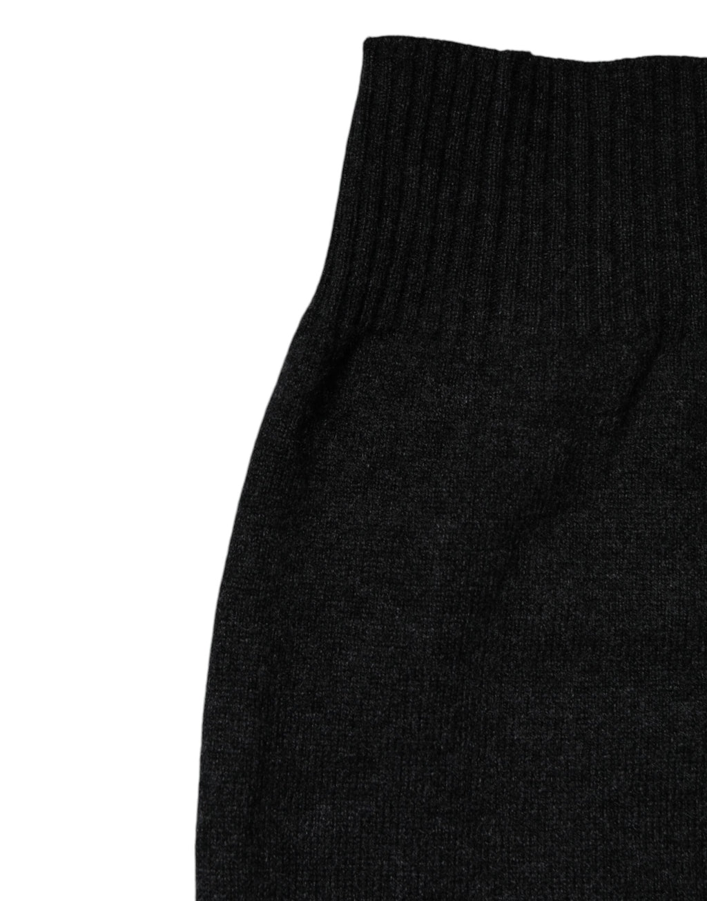 Dolce & Gabbana Black Cashmere Knitted Neck Warmer Foulard Men's Scarf