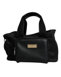 Dolce & Gabbana Black Shoulder Strap Pet Carry Logo Plaque Men's Bag