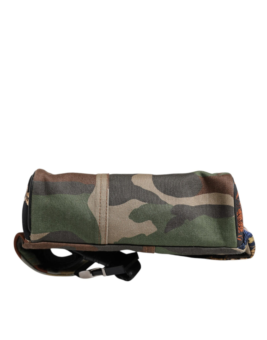 Dolce & Gabbana Multicolor Camouflage Patchwork Logo Waist Fanny Pack Men's Bag