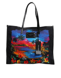 Dolce & Gabbana Multicolor Graphic Printed Top Handle Shopping Tote Men's Bag
