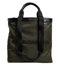 Dolce & Gabbana Military Green Nylon Shoulder Strap Tote Men's Bag