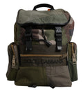 Dolce & Gabbana Military Green Patchwork School Backpack Men's Bag
