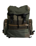 Dolce & Gabbana Military Green Patchwork School Backpack Men's Bag