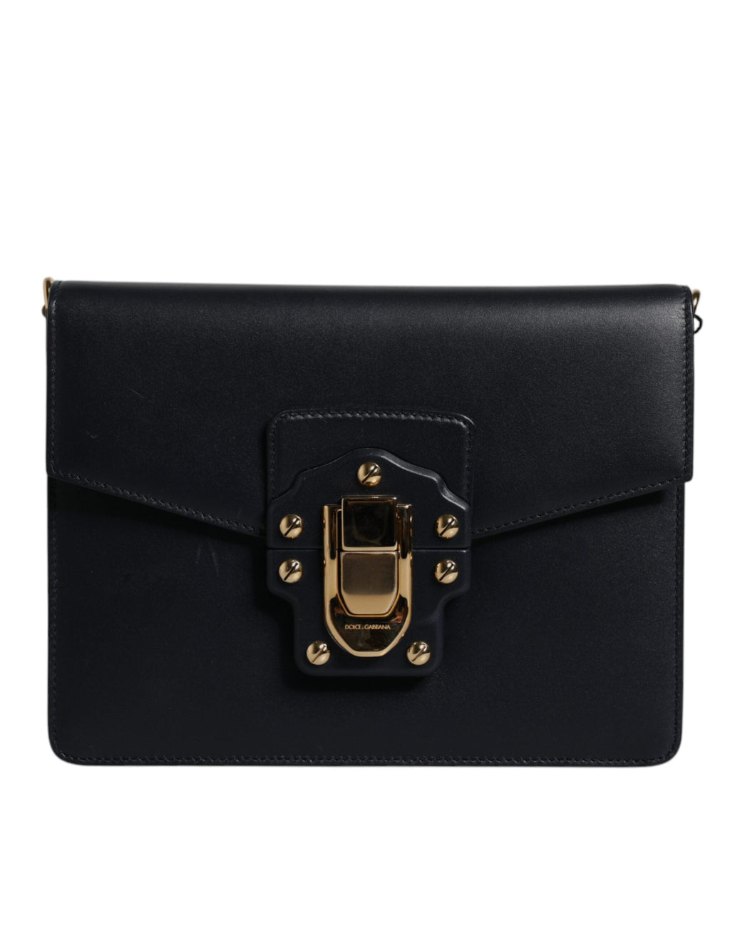 Dolce & Gabbana Black Calfskin Leather Shoulder Strap Women's Bag ( )
