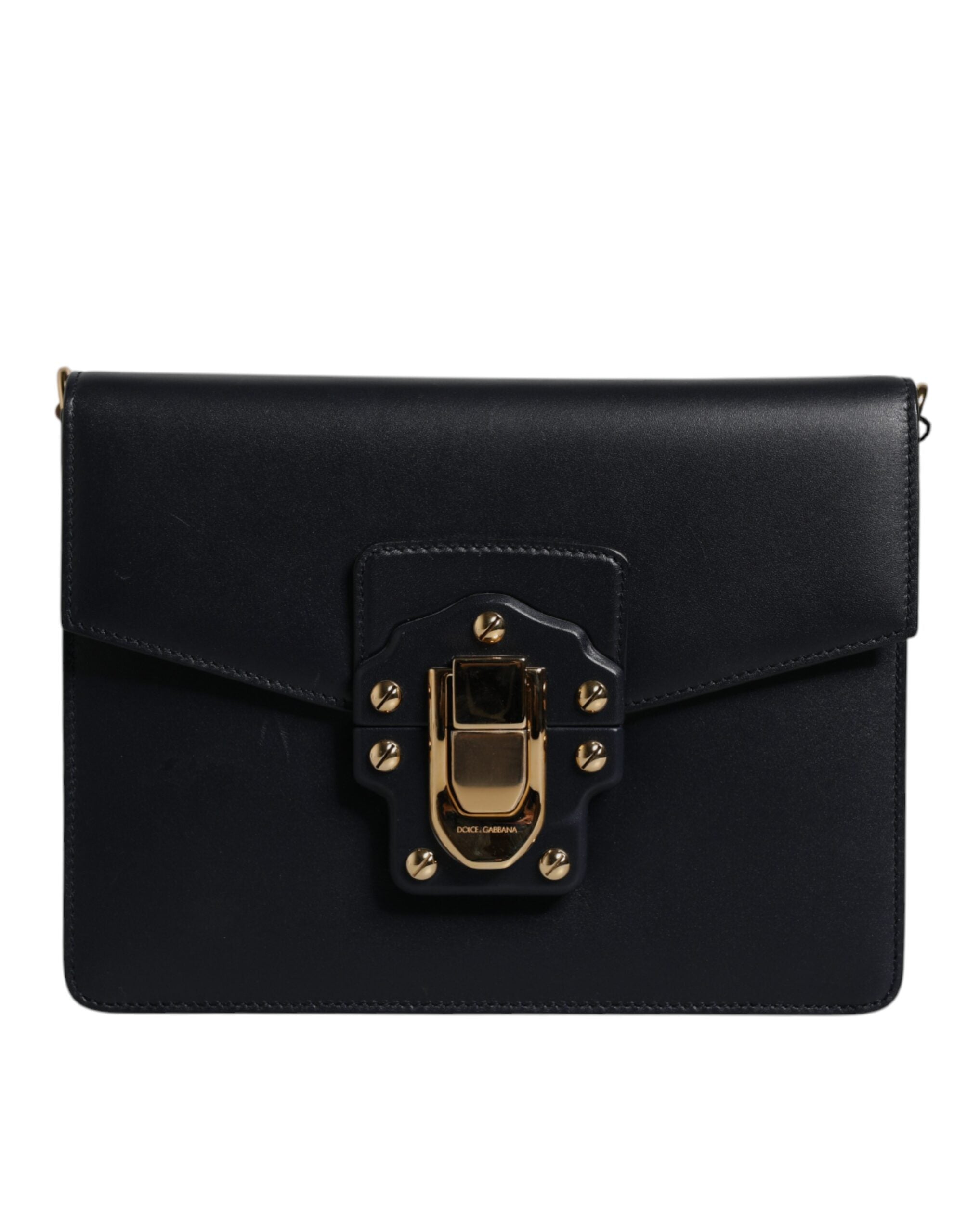 Dolce & Gabbana Black Calfskin Leather Shoulder Strap Women's Bag ( )