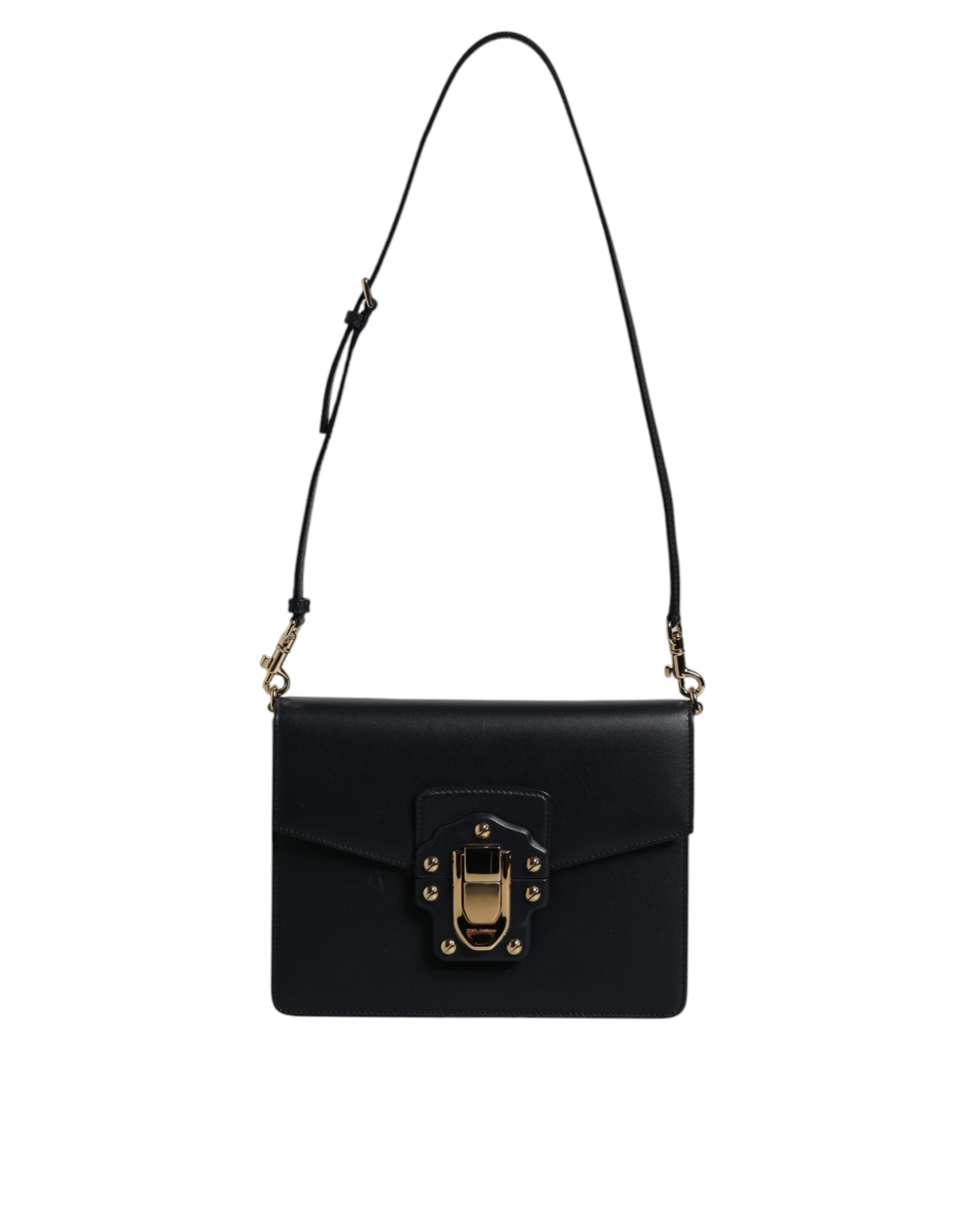 Dolce & Gabbana Black Calfskin Leather Shoulder Strap Women's Bag ( )