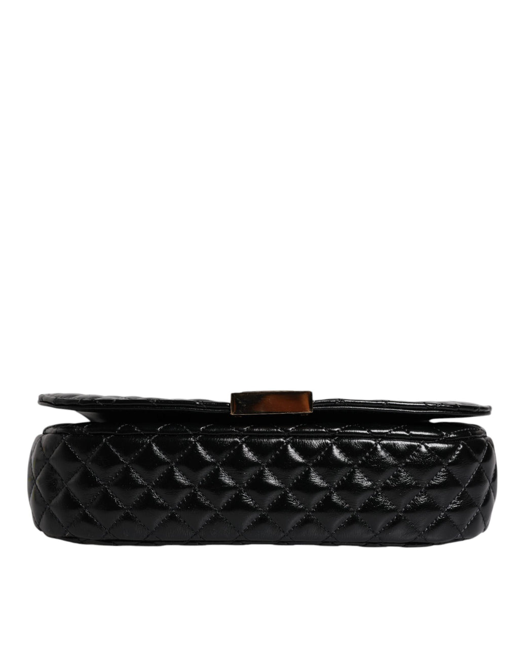Versace Black Calf Leather Quilted Shoulder Strap Women's Bag