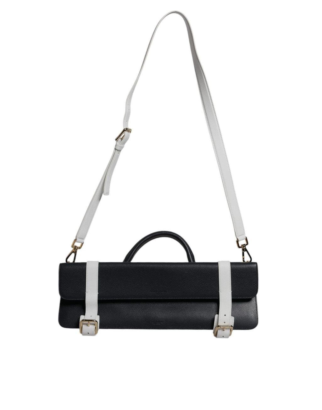 Dolce & Gabbana Blue White Calfskin Leather Crossbody Shoulder Women's Bag