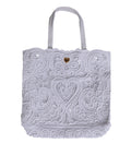 Dolce & Gabbana White Cordonetto Lace Beatrice Tote Shopping Women's Bag ( )