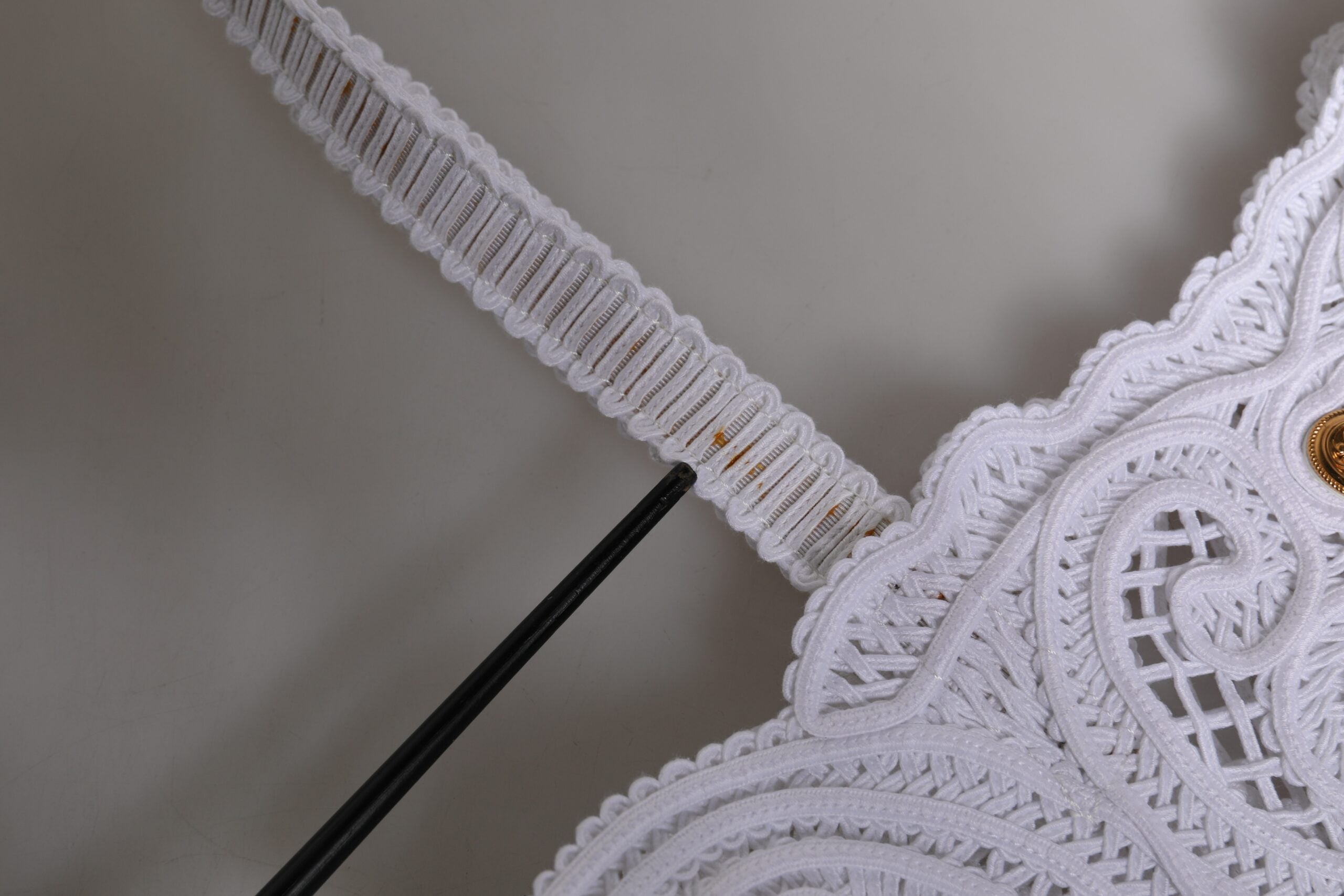 Dolce & Gabbana White Cordonetto Lace Beatrice Tote Shopping Women's Bag ( )