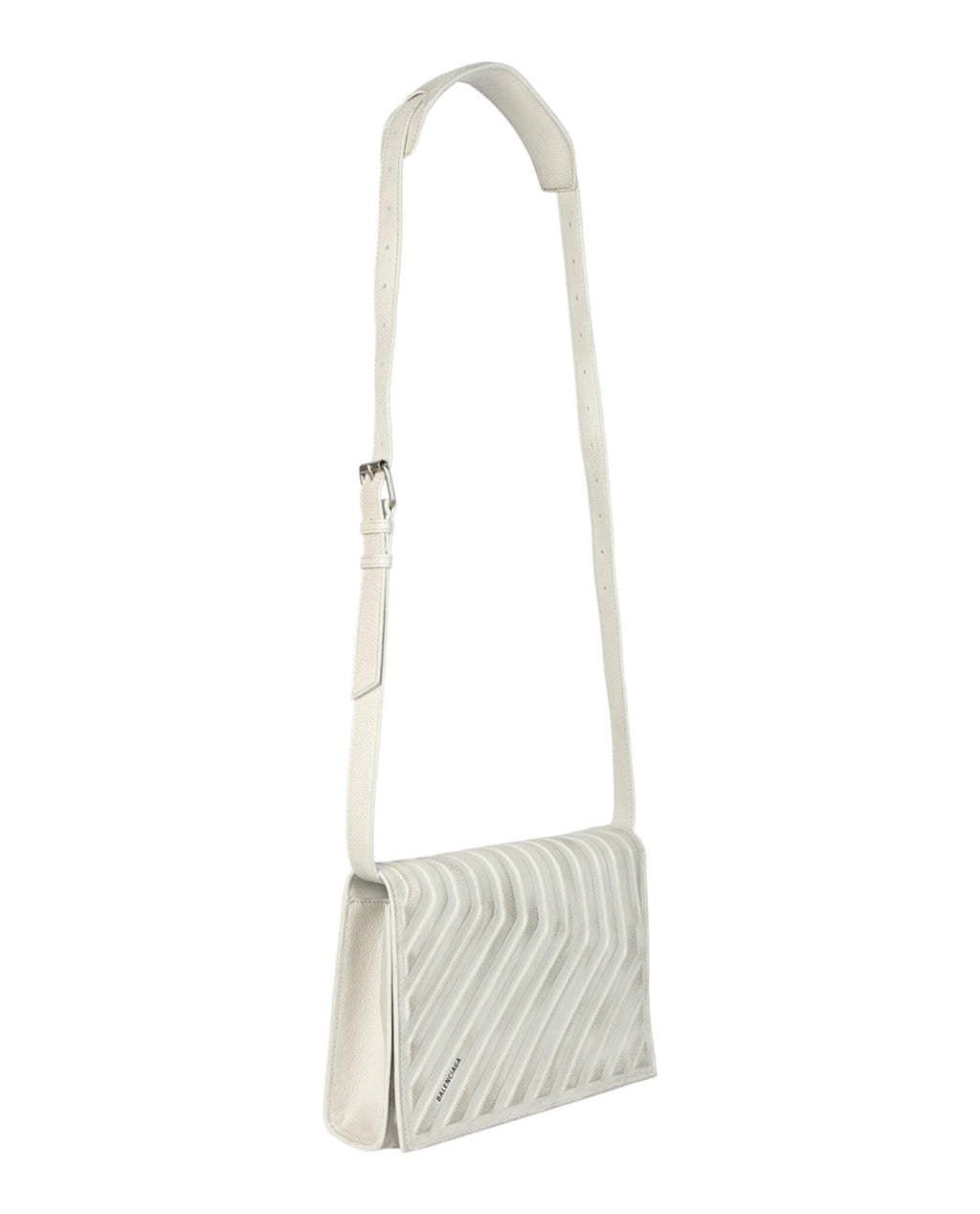 Balenciaga Mens Distressed Grained Calfskin Embossed Car Flap Bag