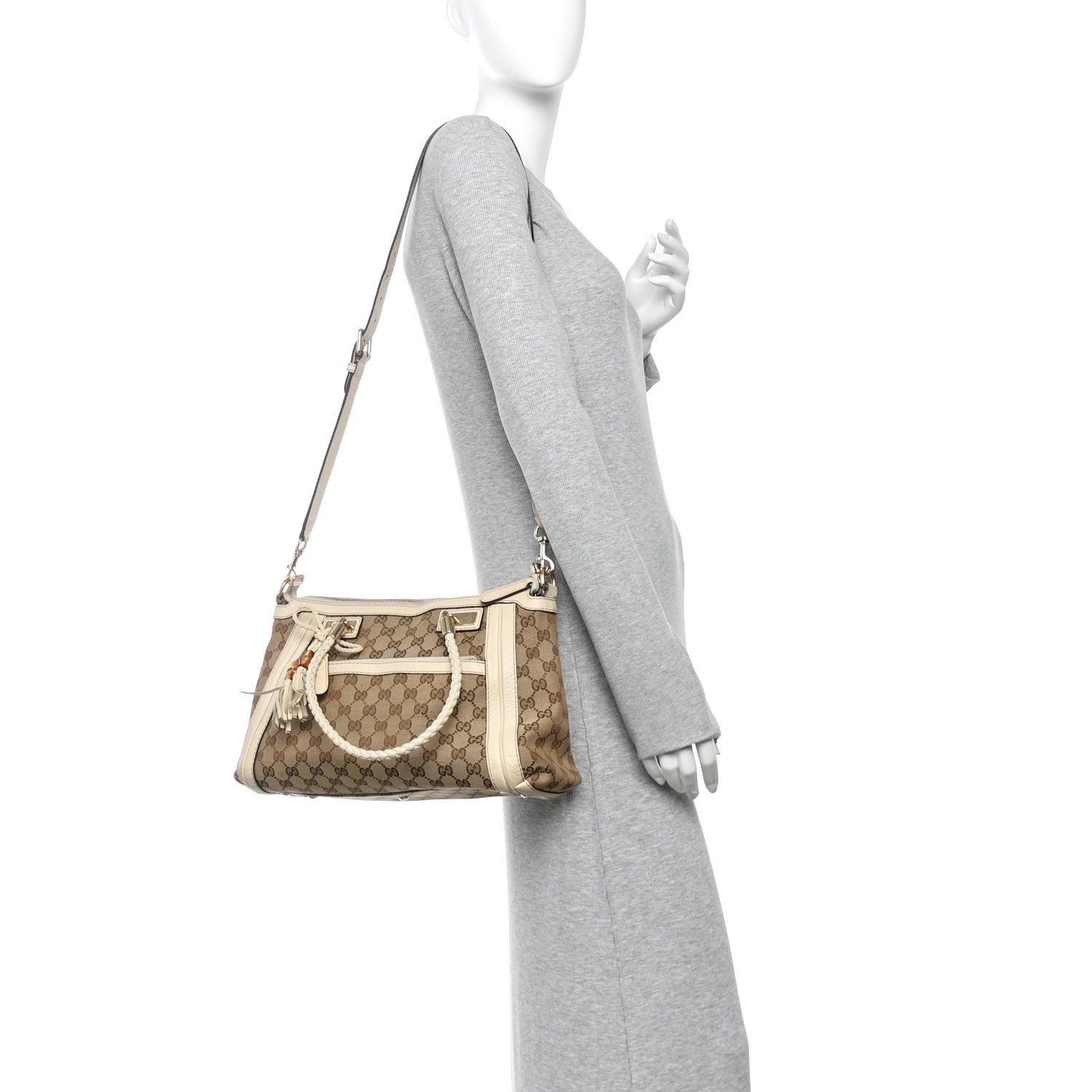 Monogram GG Canvas Small Bella Top Handle Bag Off White