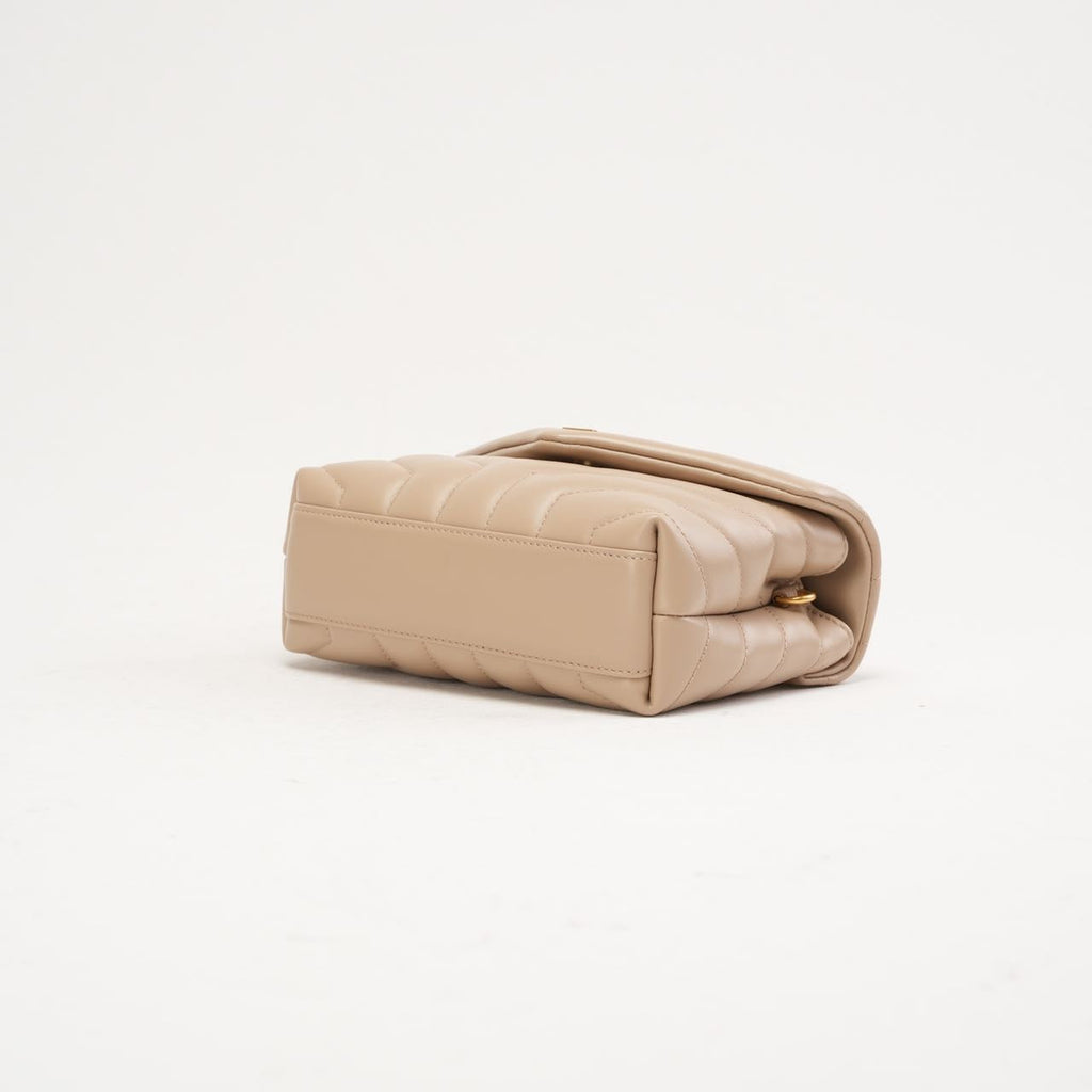 Saint Laurent LouLou Toy Crossbody Leather Dark Beige 2020