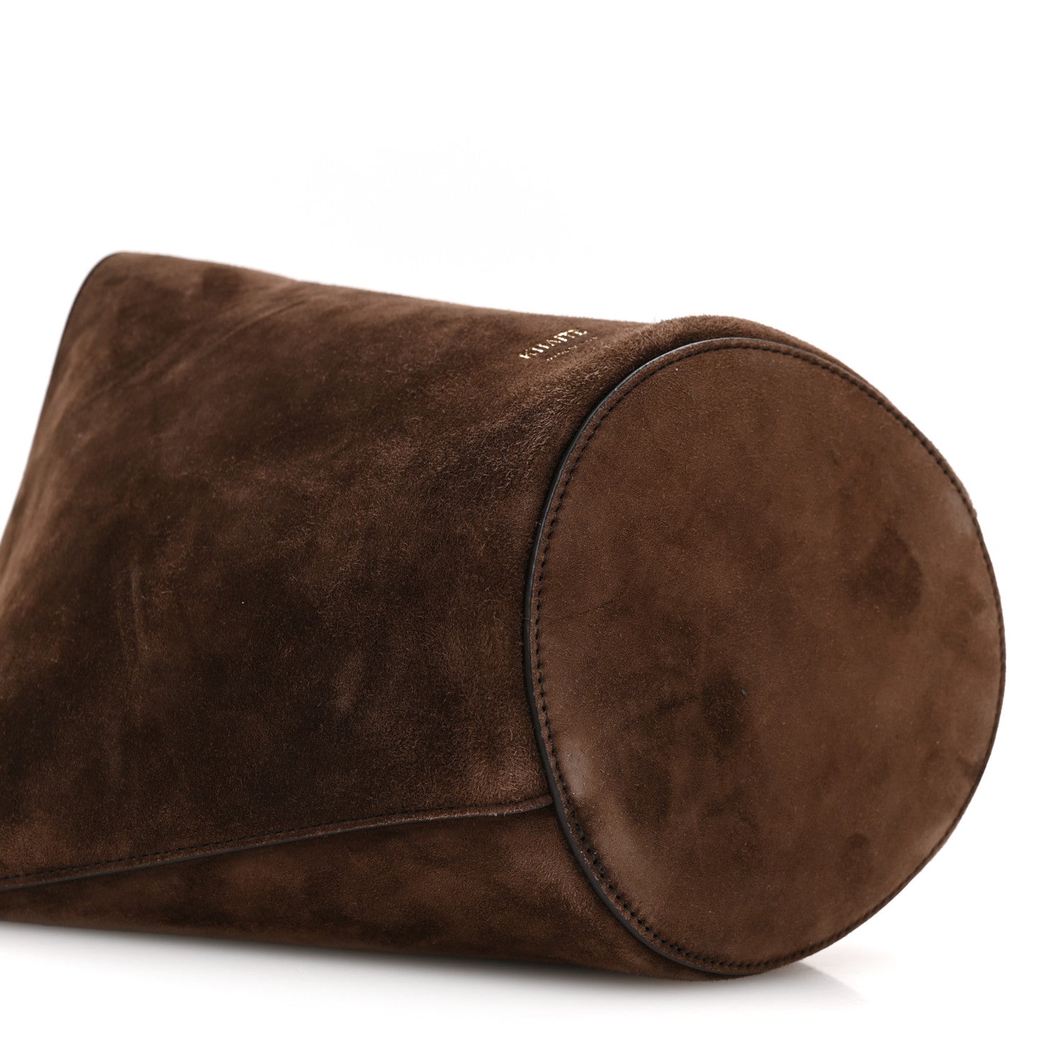 Suede Calfskin Mini Lotus Tote  Dark Brown