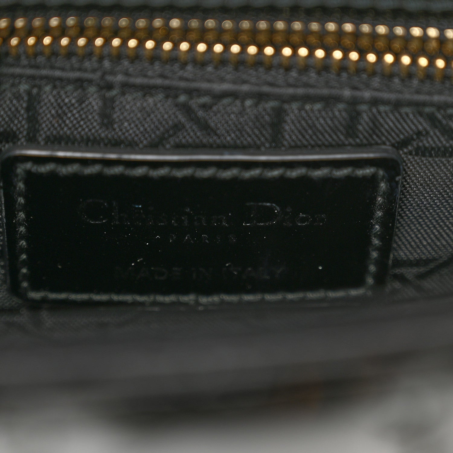 Patent Cannage Mini Lady Dior Black