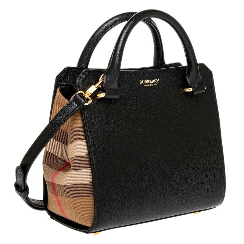 Burberry Women's Banwell Mini Leather Tote, Black