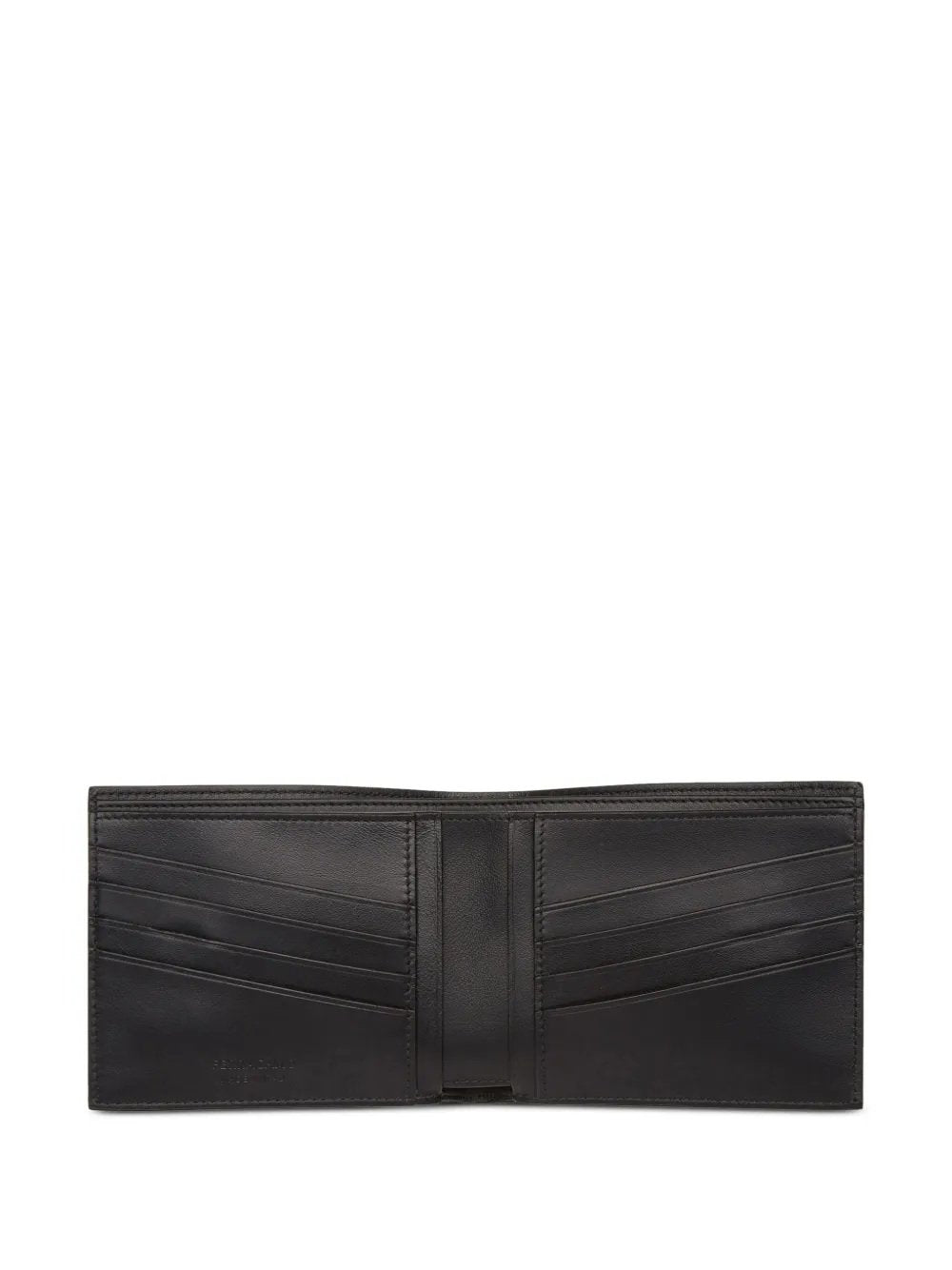 Ferragamo Men's Embossed Logo Leather Bifold Wallet, Black