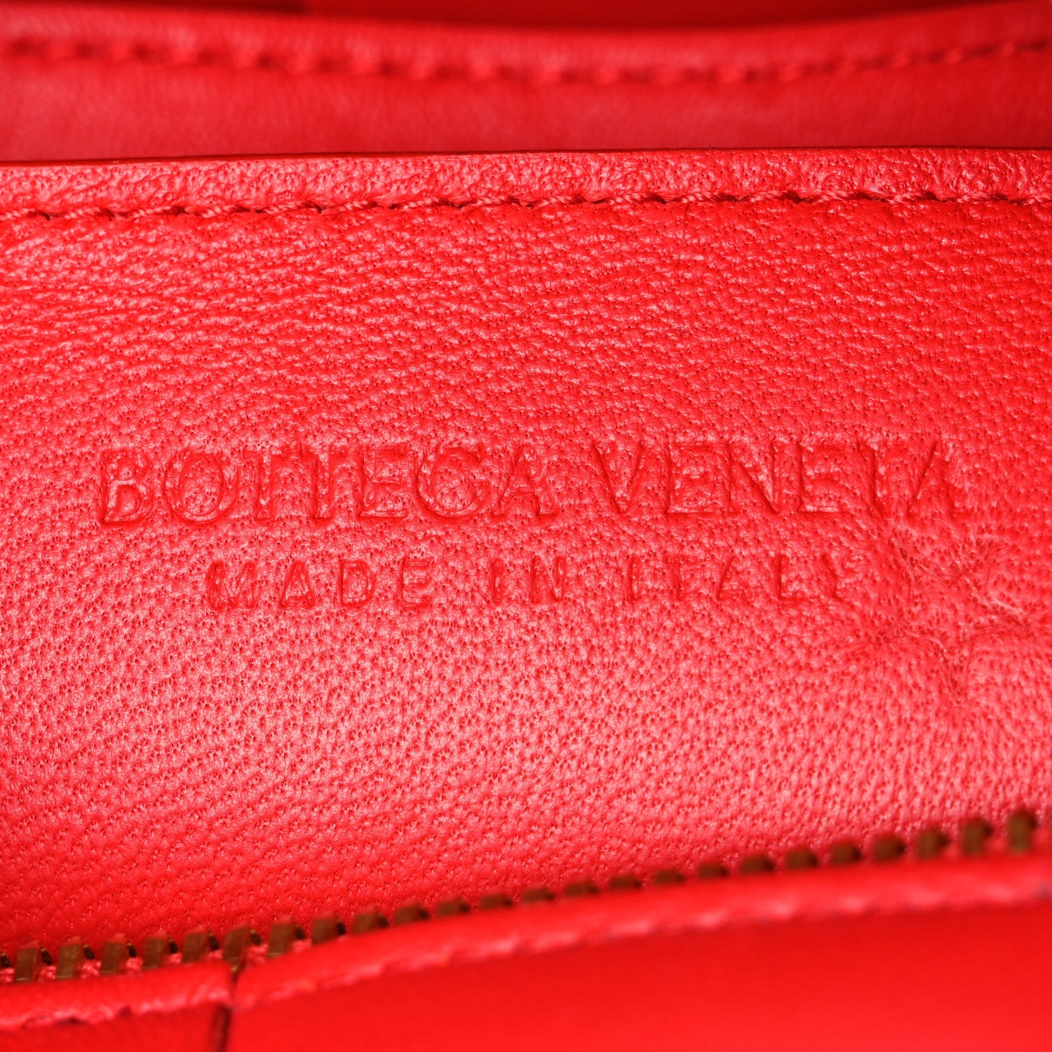 Lambskin Maxi Intrecciato Small Brick Cassette Bag Redstone
