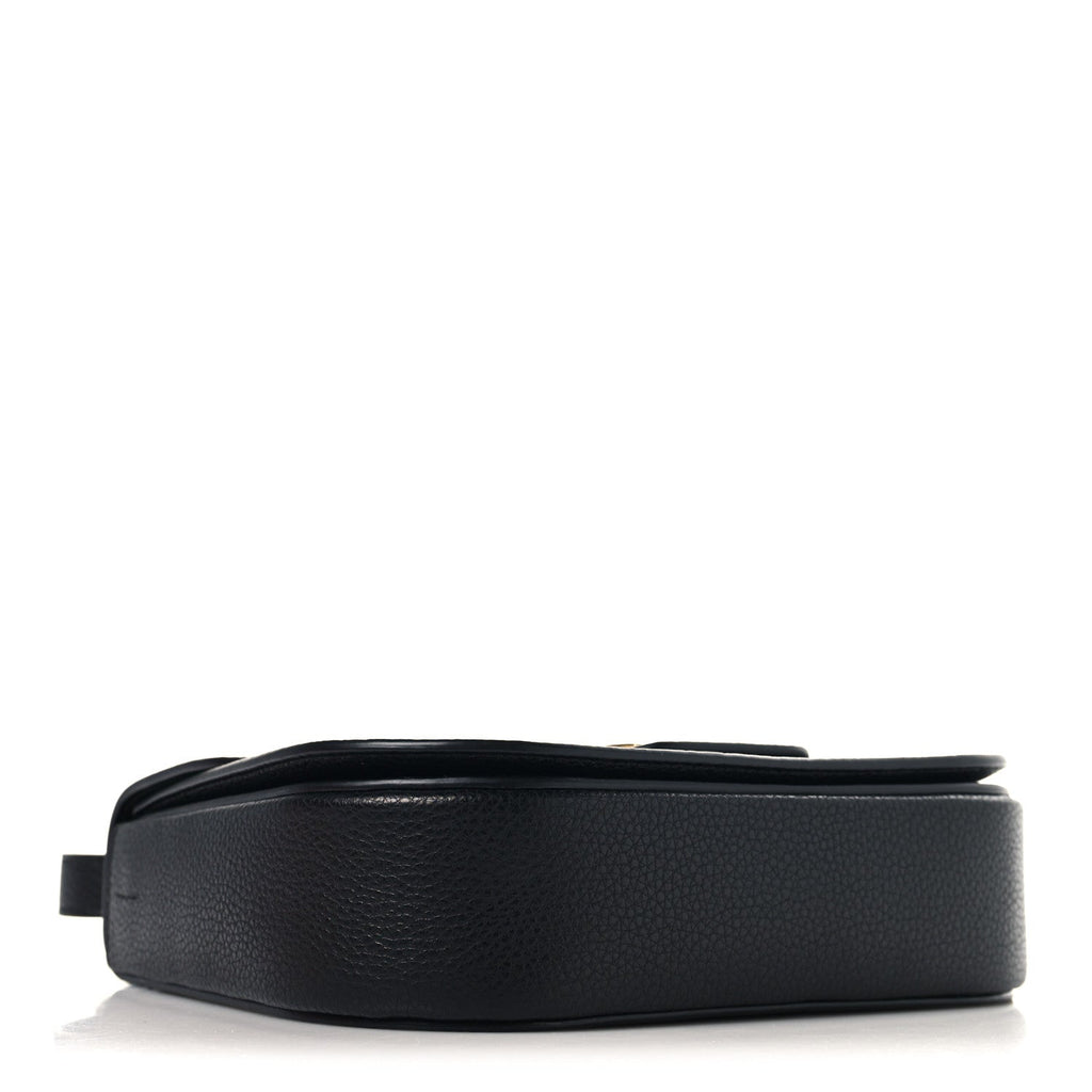 Calfskin Double Gancini Crossbody Black