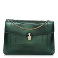 Iridescent Calfskin Serpenti Forever Shoulder Bag Emerald Green