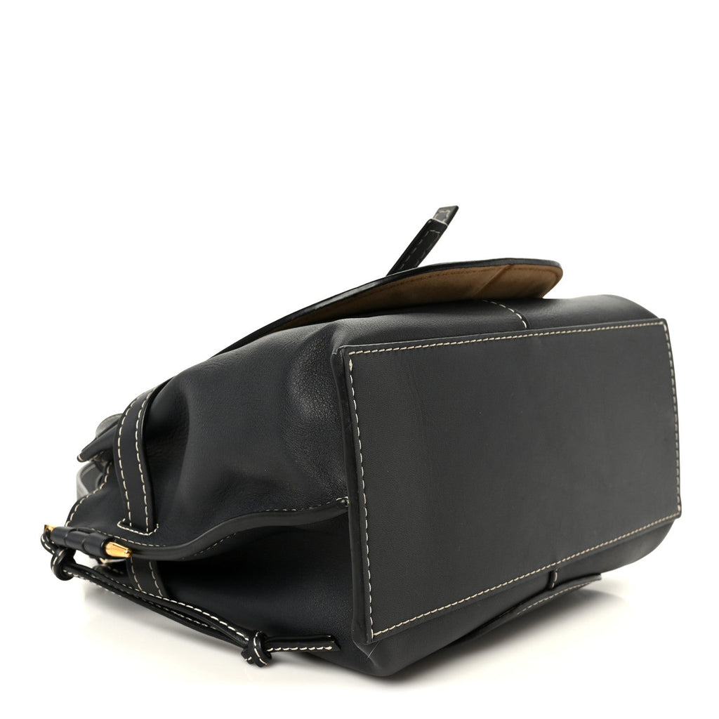 Calfskin Small Gate Tote Midnight Blue