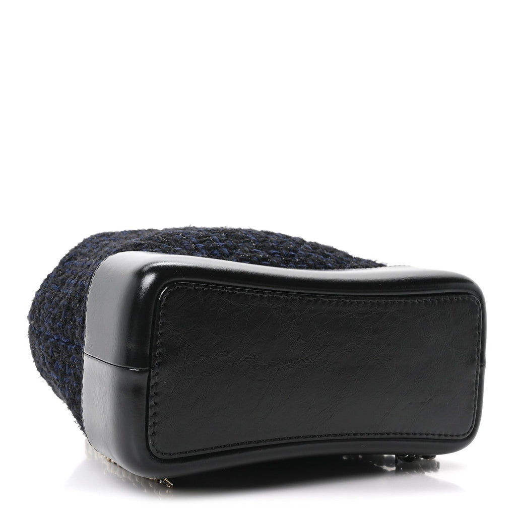 Tweed Calfskin Quilted Gabrielle Backpack Blue Multicolor