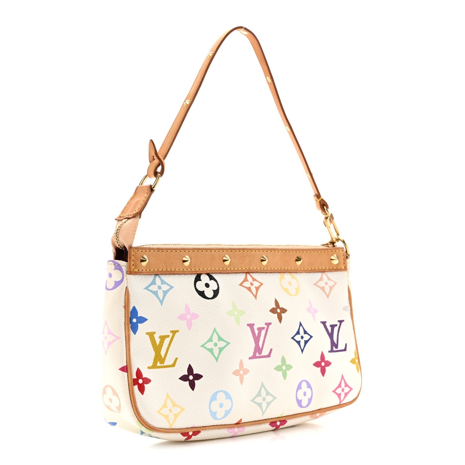 Monogram Multicolor Pochette Accessories White